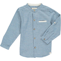 Me & Henry - Boy's Atoka Round Collar Woven Long Sleeve Shirt