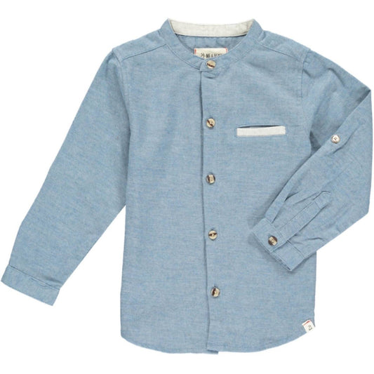 Me & Henry - Boy's Atoka Round Collar Woven Long Sleeve Shirt