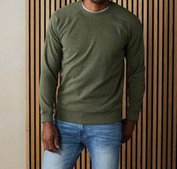 The Normal Brand Puremeso Everyday Crew Top in oakmoss - men's long sleeve top