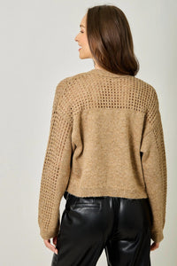 Mystree - Metallic Sweater Cardigan