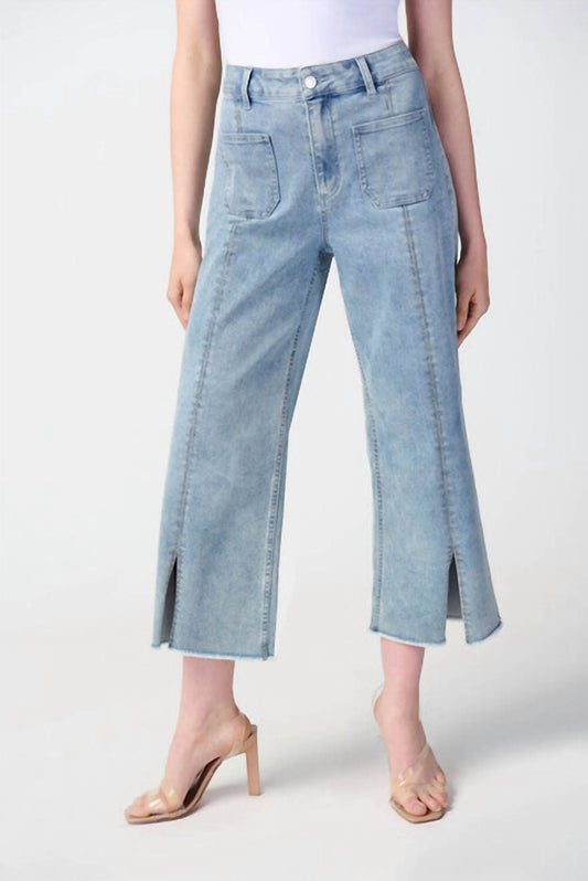 Joseph Ribkoff - Wide Leg Capri Cut Jeans