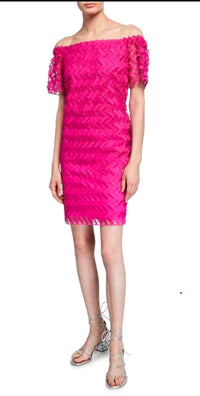 Trina Turk Seaway ZigZag Eyelash Dress in magenta - women's dress