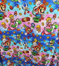 Charlies Project Boy's Mario World Bamboo Loungewear in blue - kids' sleepwear - detail view
