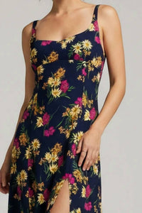 Dress Forum - Paris Floral Side Slit Maxi Dress