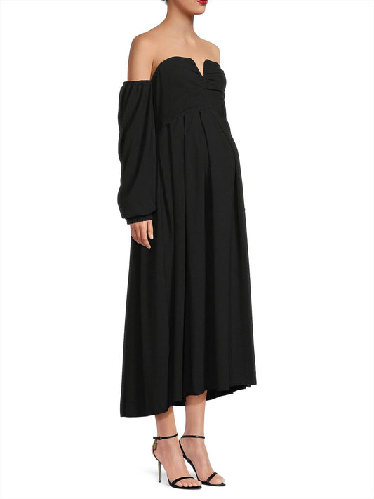 Emilia George - Sabrina Off Shoulder Maternity Gown