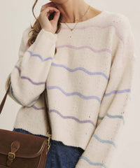 In February - Ombre Wave Wool Blend Sweater