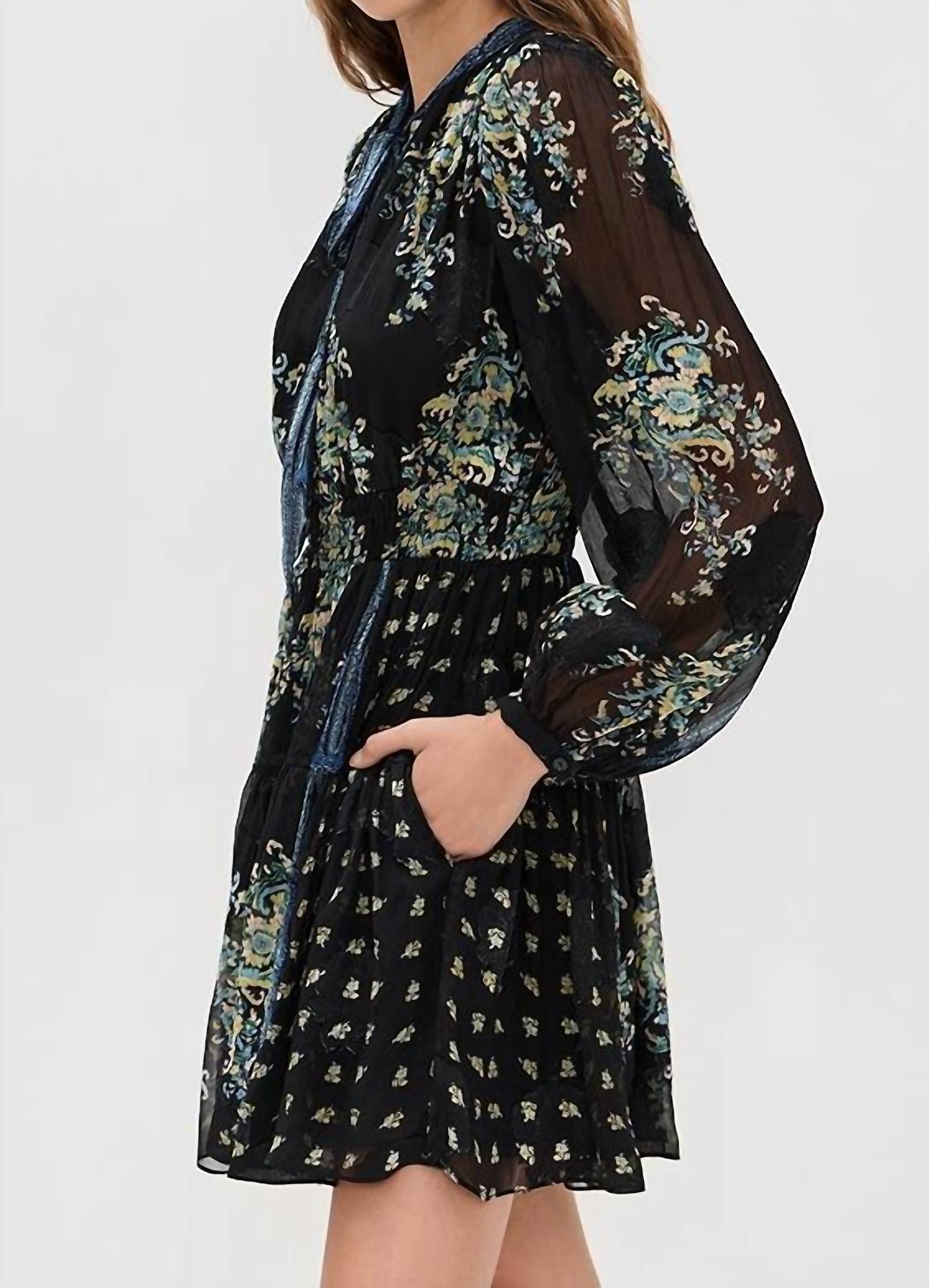 Ulla Johnson - Maris Necktie Long Sleeve Mini Dress