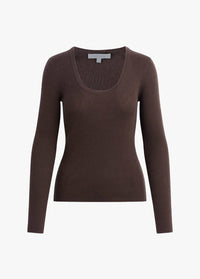 Favorite Daughter Take It Easy Long Sleeve Top in coffee - women's sweater - view 7
