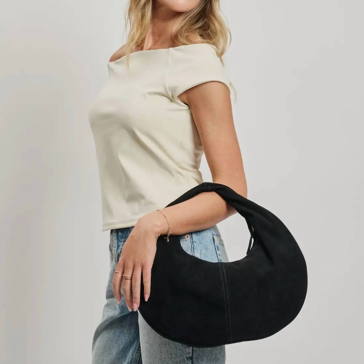 Moda Luxe - Farrah Suede Shoulder Bag