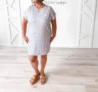 Haptics - Olivia Floral Ribbed T Dress