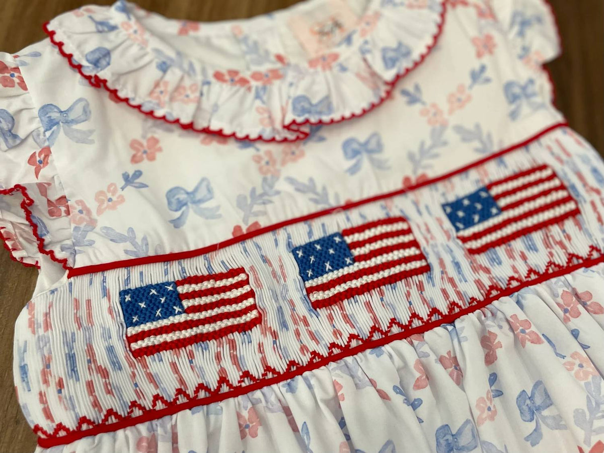 Teeta - Girl's America Smocked Ally Dress