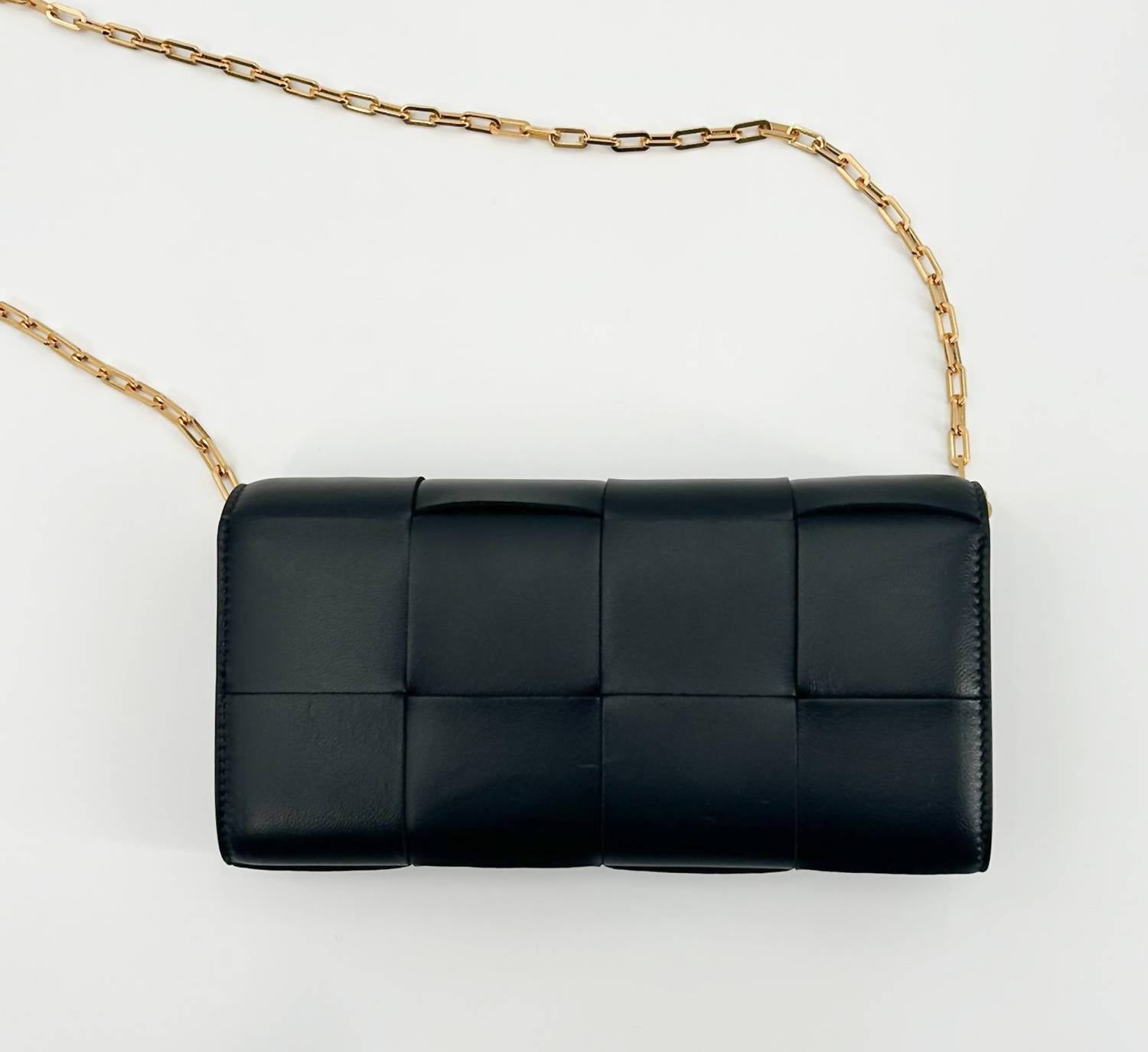 Bottega Veneta - Women's Cassette Leather Chain Wallet