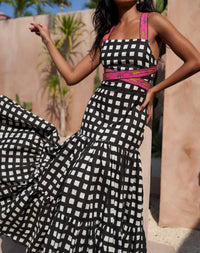 Mo Maya - Luna Leopard Strap Maxi Dress