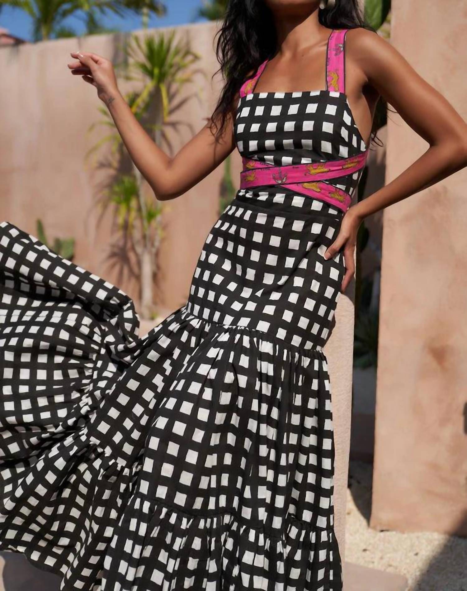 Mo Maya - Luna Leopard Strap Maxi Dress