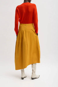 Tibi - Skinlike Mercerized Wool V-neck Shrunken Cardigan