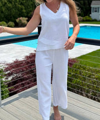 Bobi - Rib Mix V-neck Tank Top
