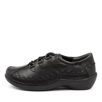 Ziera Women's Allsorts Lace-up Shoe in black - women's flats - alternate view