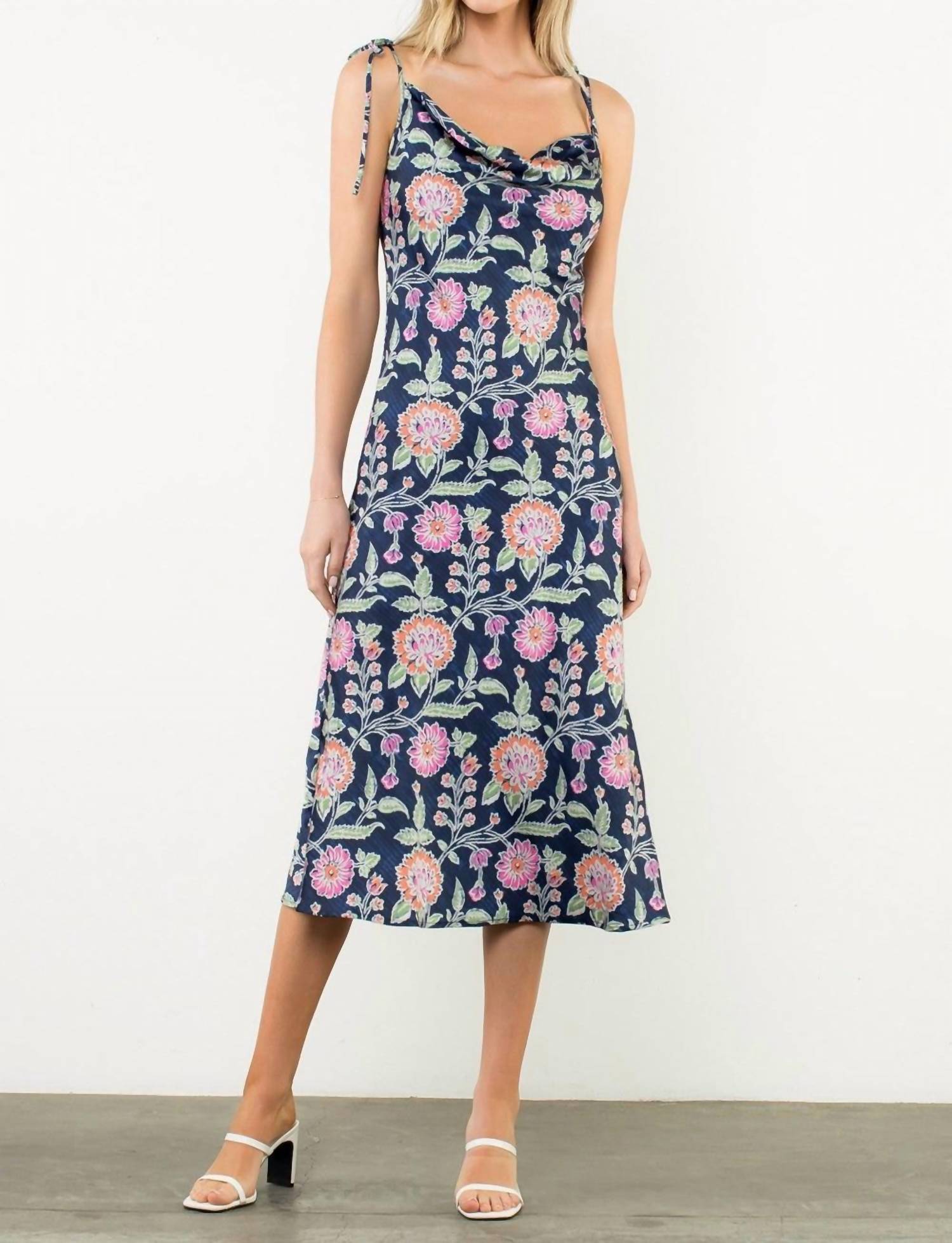 Thml - Tie Strap Print Slip Dress