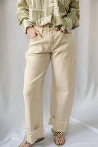 Flying Monkey - Sedona Cuffed Crop Barrel Jeans