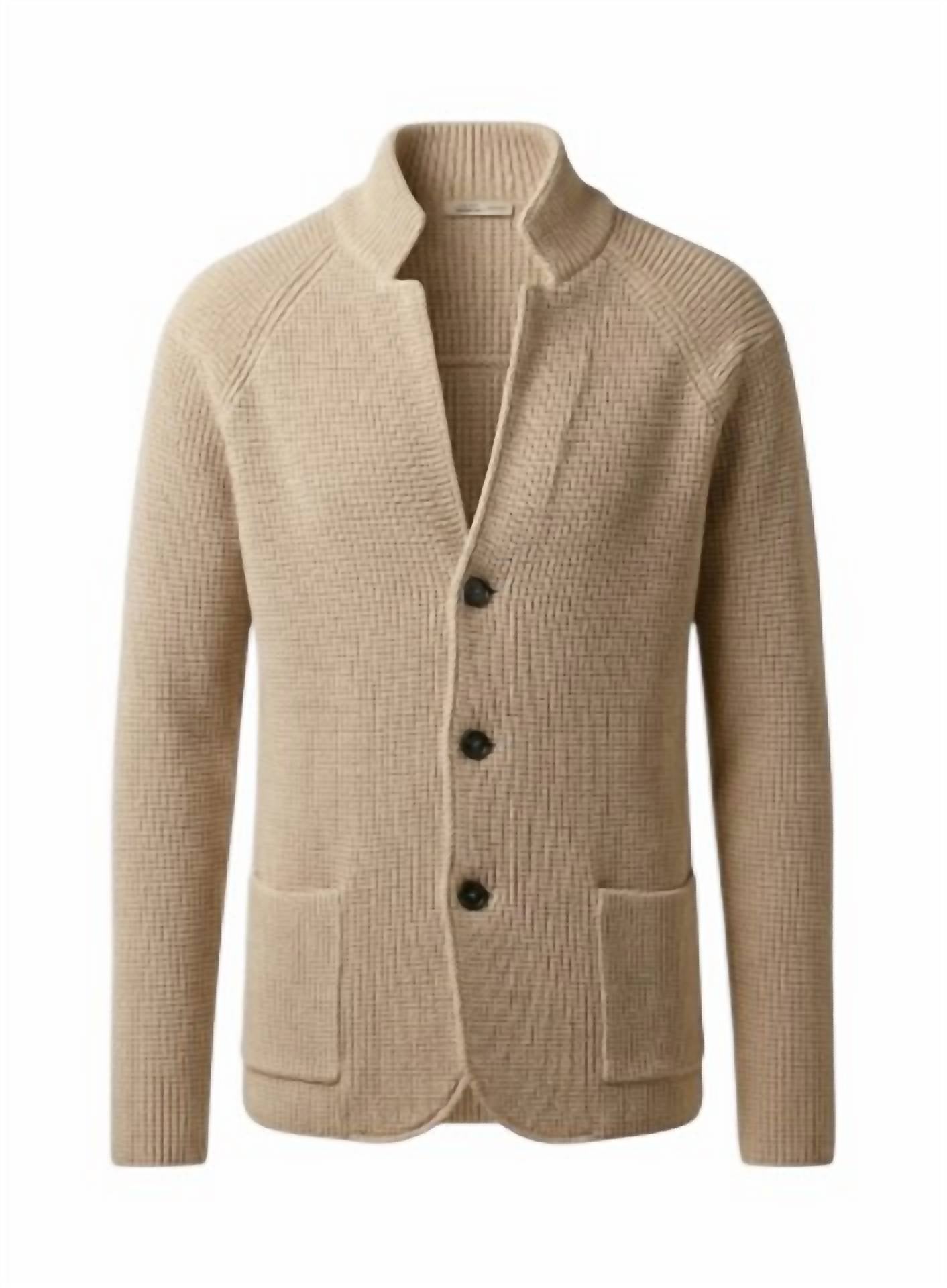 Maurizio Baldassari Men's Brenta Swacket in beige - men's jacket