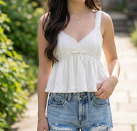 Katie J Nyc - Women's Ilyana Intricate Lace Trim Detailing Top