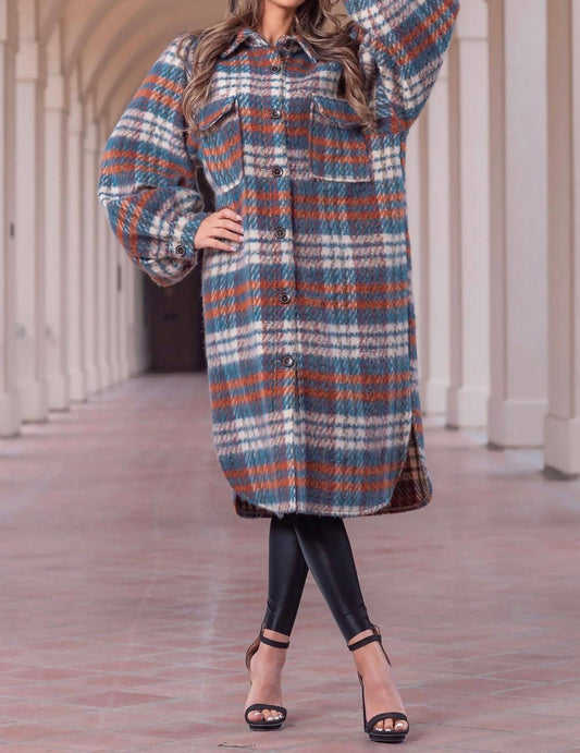 Little Secret Of Mine - Plaid Tweed Coat