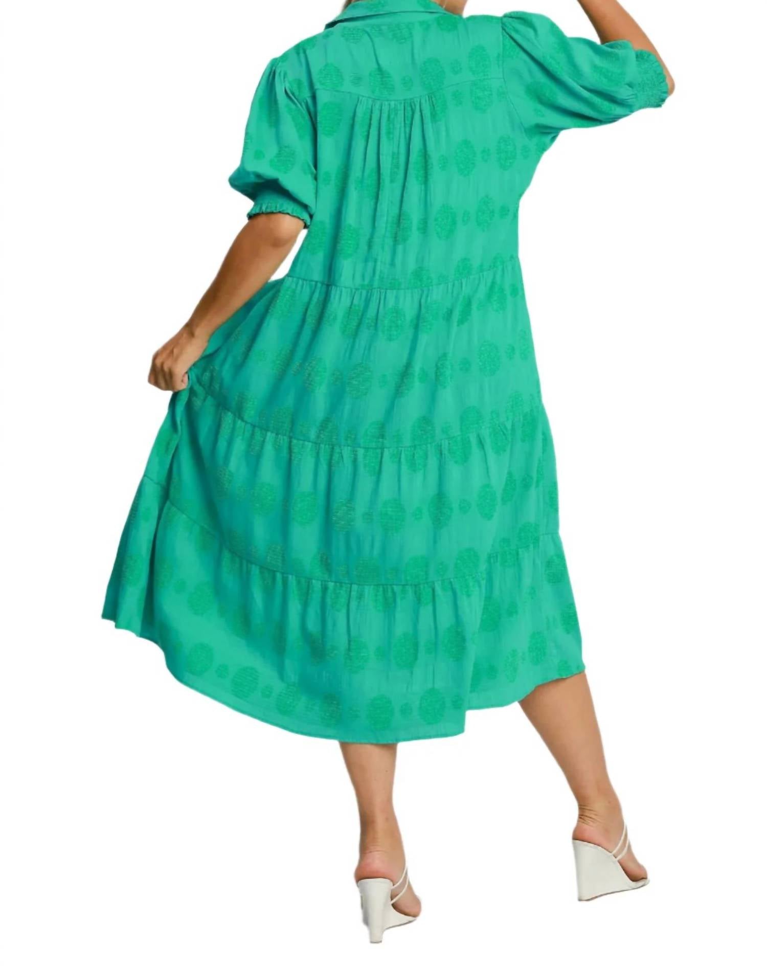 Umgee - Jacquard Tiered Midi Dress