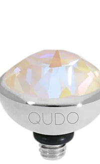 Qudo Women's Bottone 10mm Jewelry Topper in ivory creme delight silver - women's jewelry - detail view