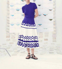Mii Collection - Short-sleeved Cotton Sweater