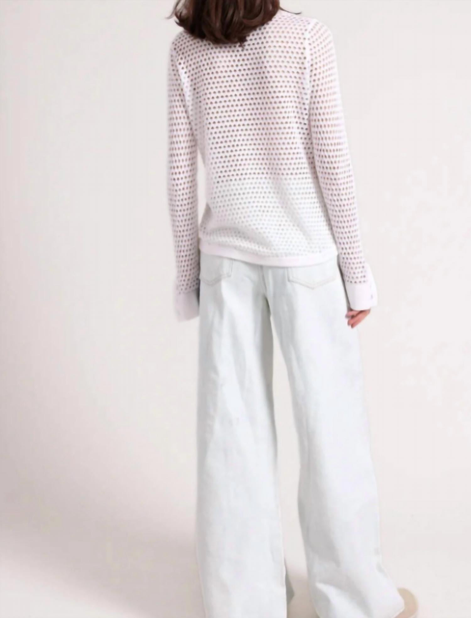 Minnie Rose - Plaited Mesh Button Down
