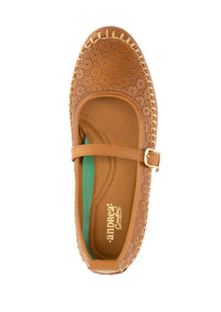 Andrea Women's Mary Jane Flat Shoes in honey - women's flats - alternate view