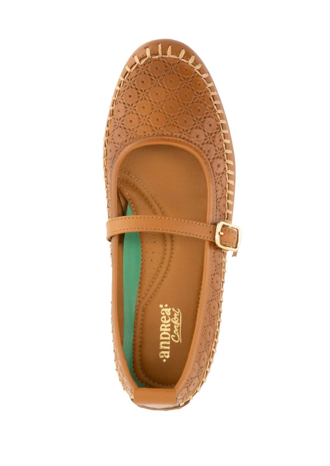 Andrea Women's Mary Jane Flat Shoes in honey - women's flats - alternate view