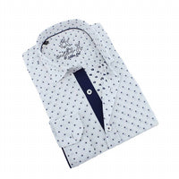 Eight X - Polka Dot Print Fil Coupé Button Down Shirt