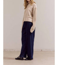 Grade & Gather - Rolled Edge Detail Long Sleeve Top