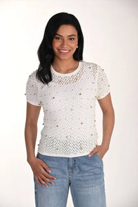 Frank Lyman - Gracelyn Jewel Embellished Pullover Top
