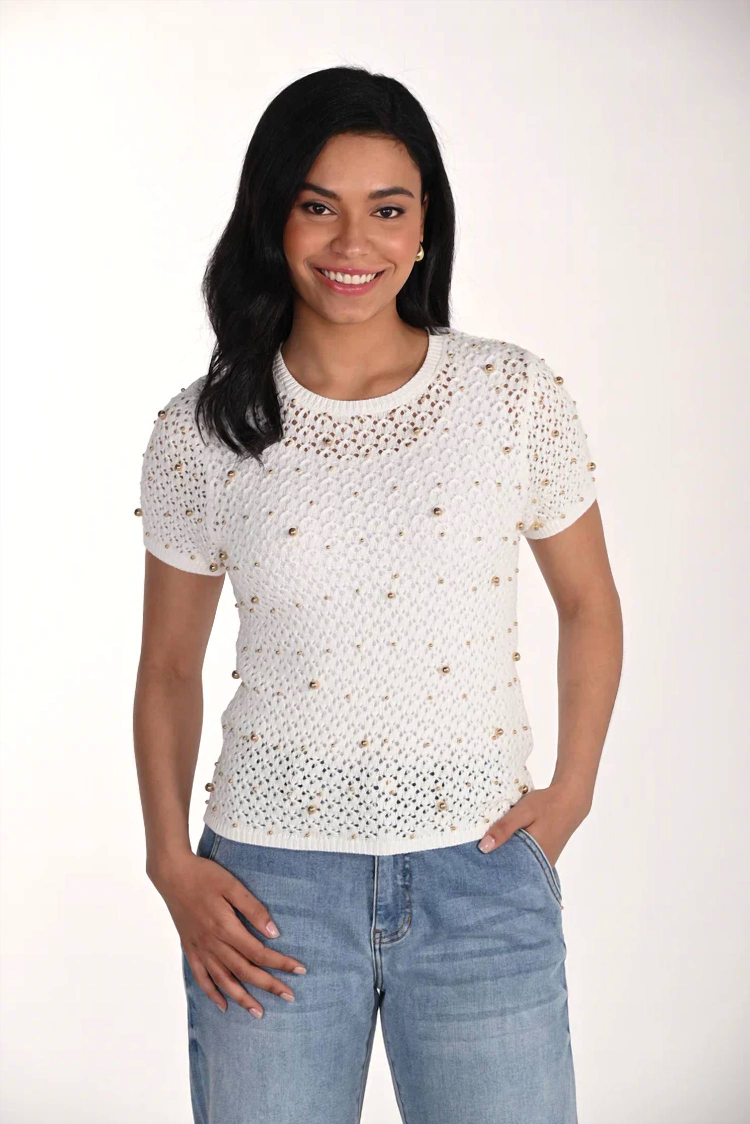 Frank Lyman - Gracelyn Jewel Embellished Pullover Top