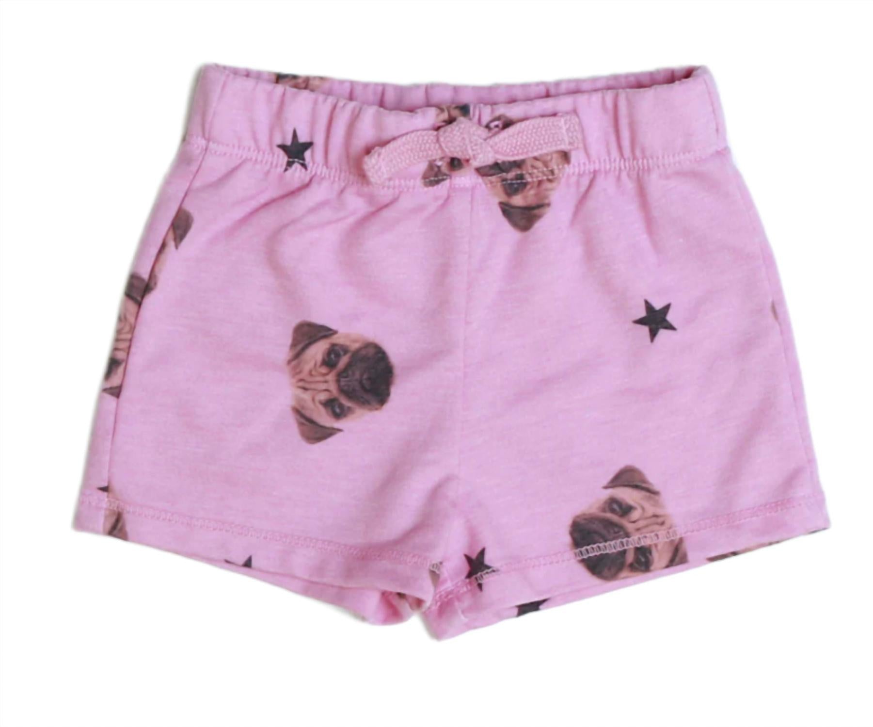 Cozii - Kid's Pink Pugs Sweatshirt And Short Set