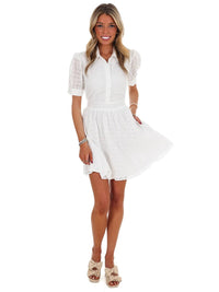 In February - Keep It Sweet Eyelet Mini Dress