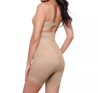 Miraclesuit Show Stopper Slanted Hem Shaping High Waisted Short in beige - women's intimate - detail view