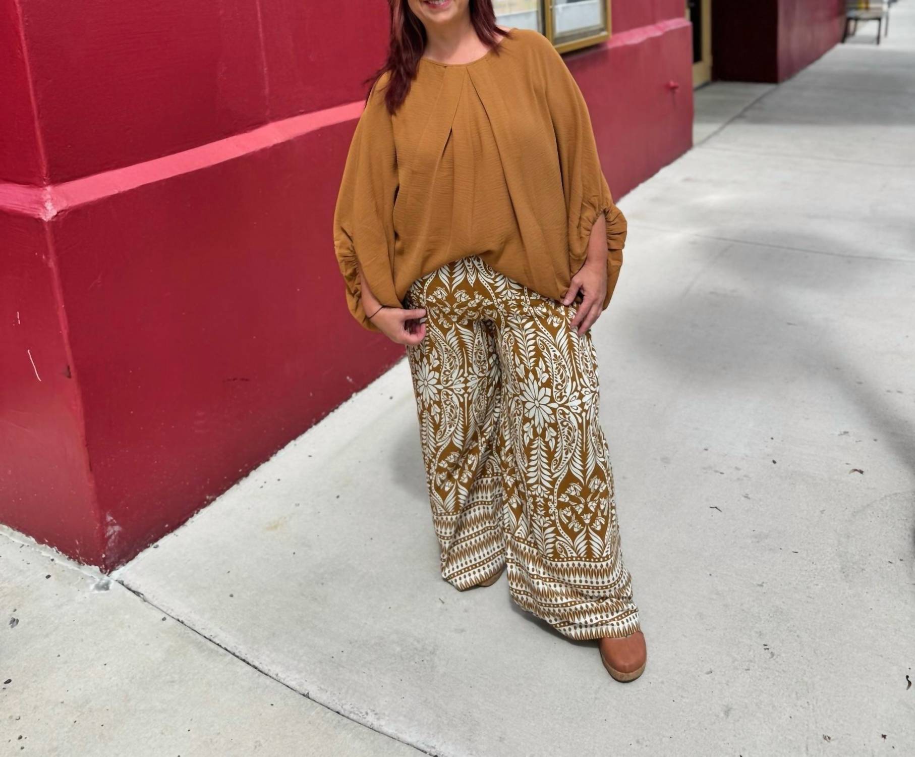 Hyfve - Floral Paisley Print Wide Leg Pants