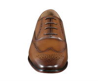 Amali Men's Rory Oxford Shoes in cognac - men's shoe - detail view
