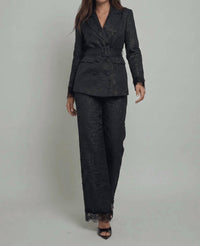 Akalia - Maison Jacquard Belted Blazer
