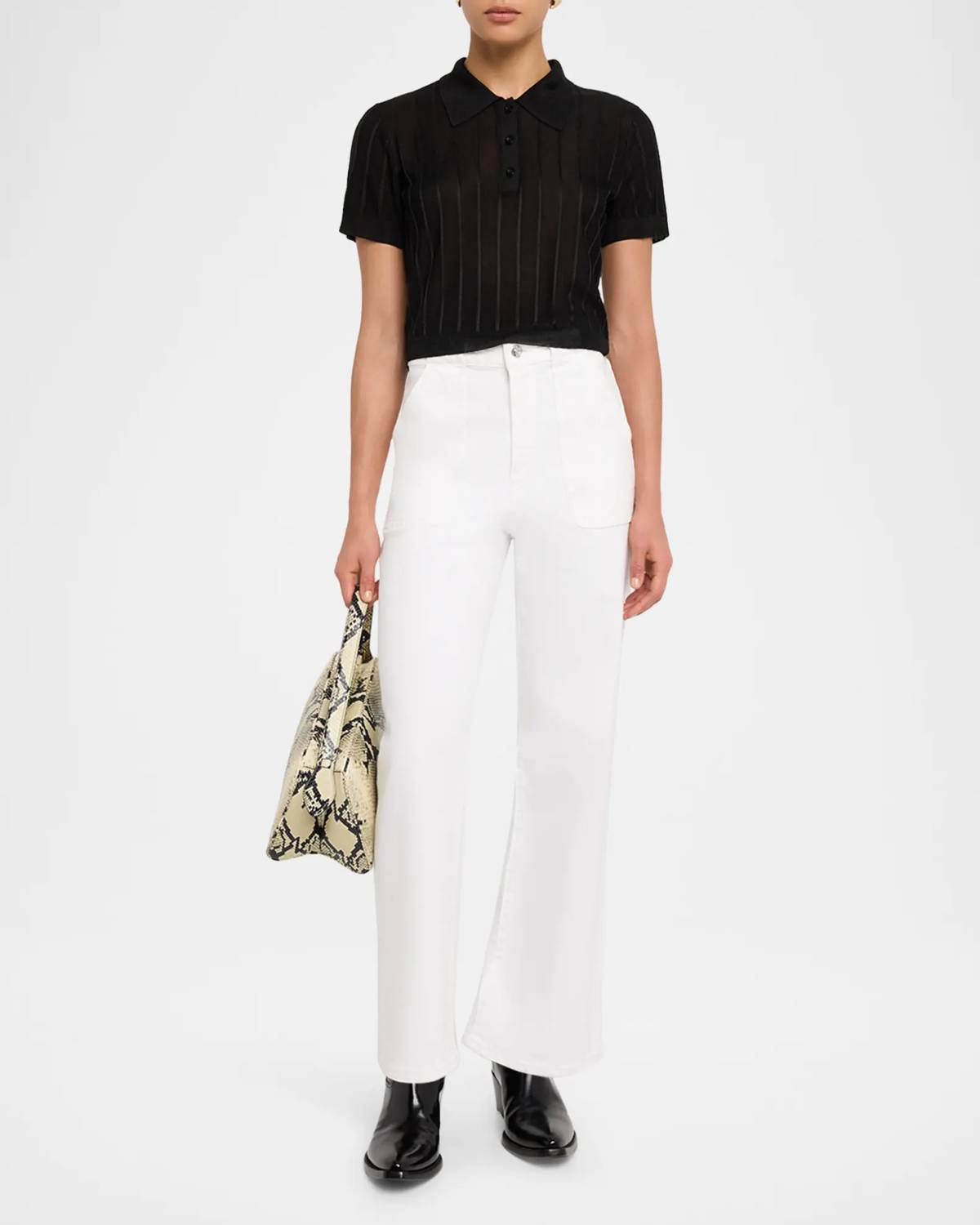 Frame - Modern Pocket Wide Leg Jeans