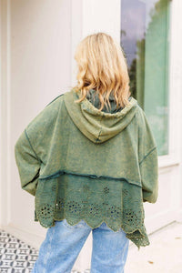 Oli & Hali - Washed Terry Eyelet Sweatshirt