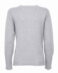 Monticelli Cashmere - Women's Pure Cashmere Ribbed-trim Crewneck Sweater