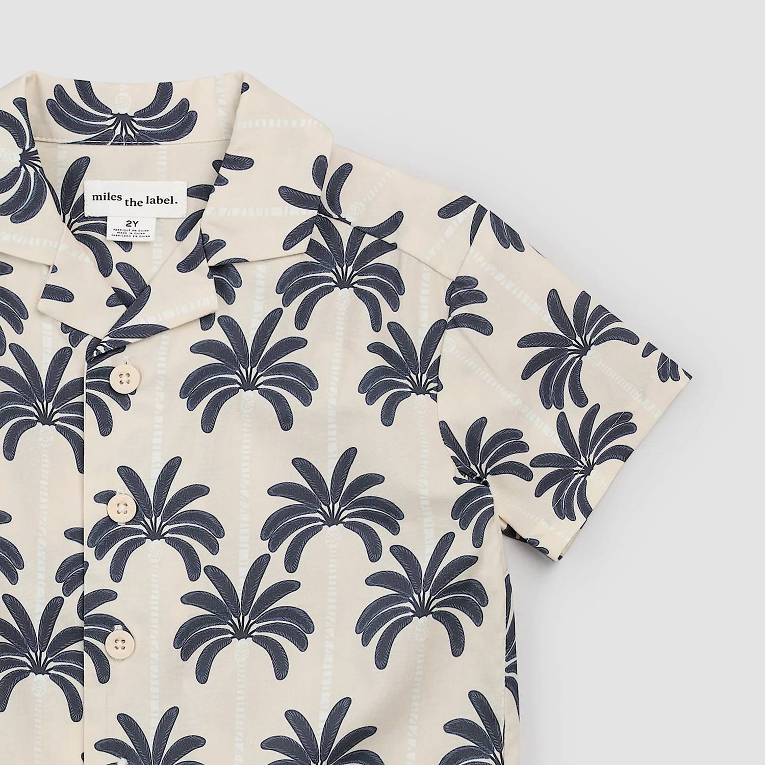 Miles Baby - Palm Printed Camp Shirt