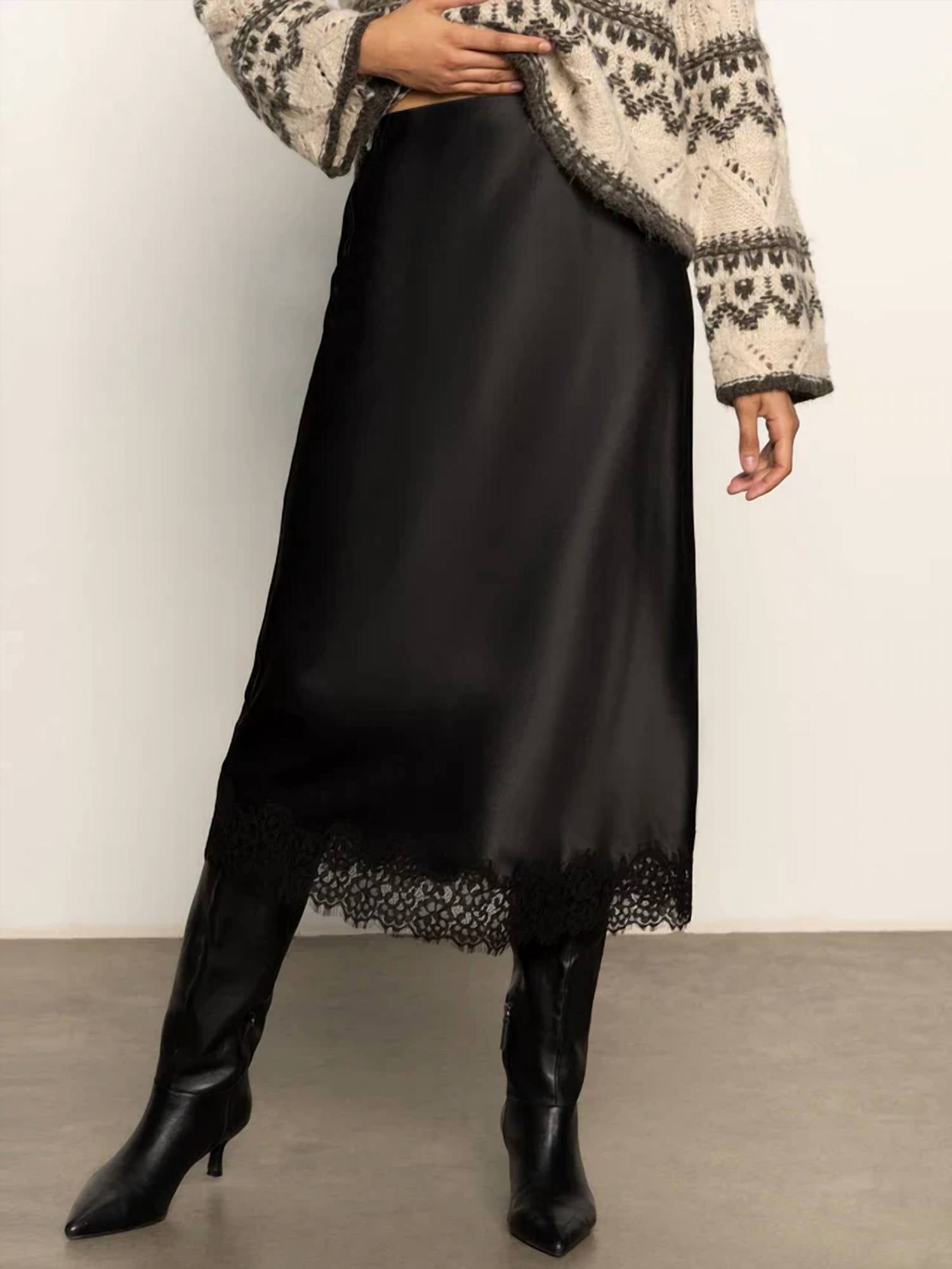 Sanctuary - Slip Skirt With Lace
