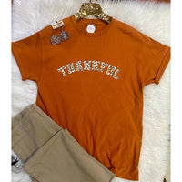 Vintage Blonde - Burnt Leopard Thankful Graphic Tee