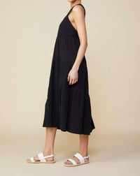 Cotton Cross Back Midi Dress
