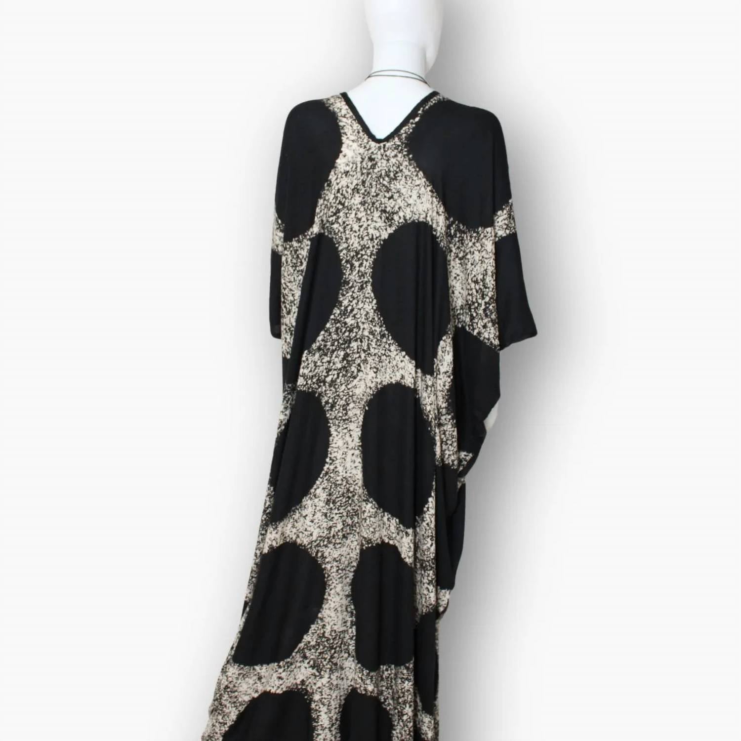 Sylca Designs - Women's V-Neck Polka Dot Caftan